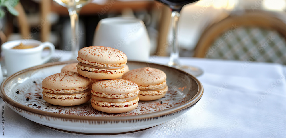A Delightful Vision of Sparkles, The Macaron's Charm Casts a Sweet Spell, Copy Space