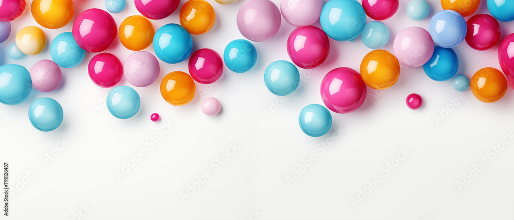 Cluster of Brightly Colored Balloons on a Clean Background Cluster of Brightly Colored Balloons on a Clean Background