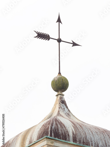 Arrow Weather Vane on Top of a Building