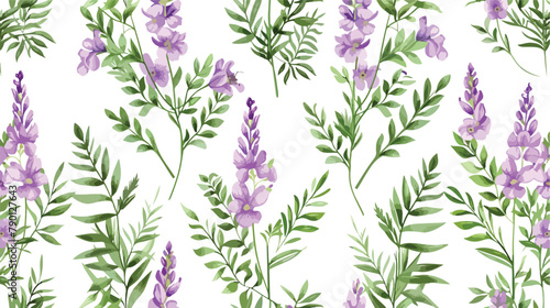 Elegant seamless pattern with blossoming tufted vetch photo