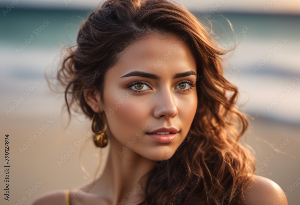 A Portrait Of Breathtakingly Gorgeous, Exotic, Beautiful Woman. A Portrait Of Breathtakingly Gorgeous, Exotic, Beautiful Woman.