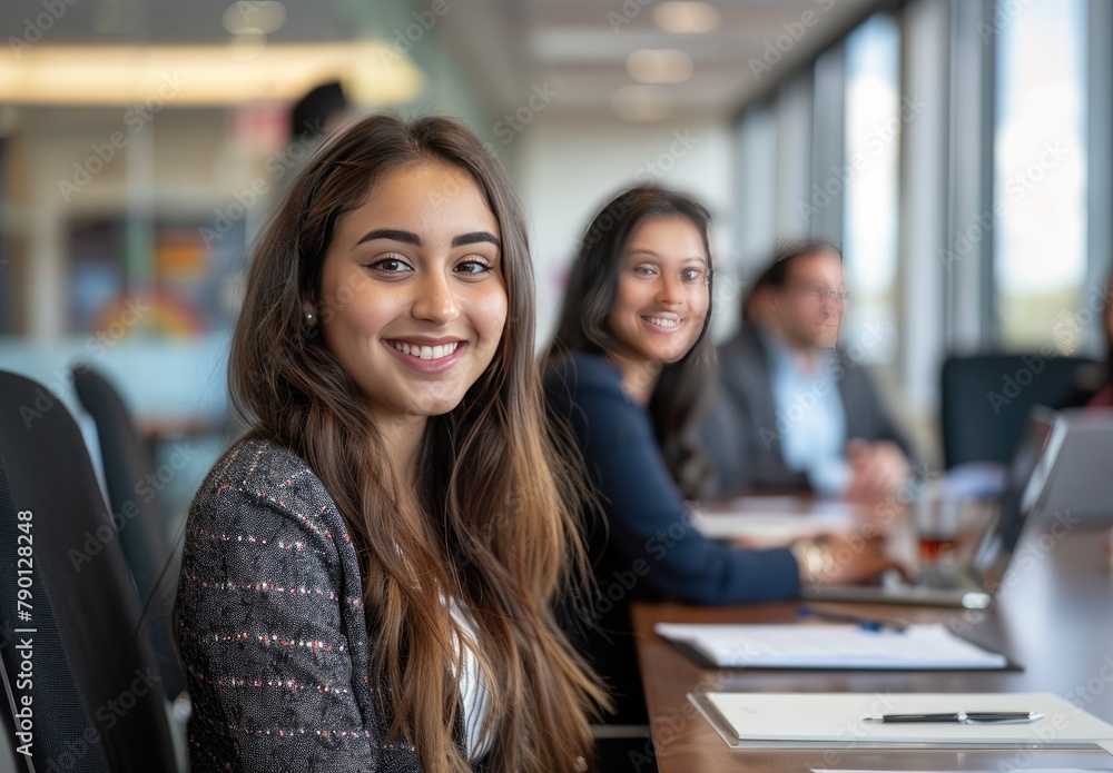Confident Interview: Young Professional in Business Attire Confident Interview: Young Professional in Business Attire