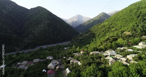 Drone image of Cimcimax village, Zagatala district photo