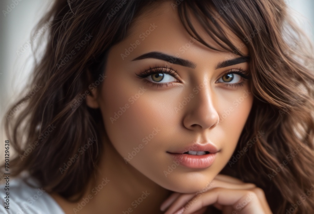 A Portrait Of Breathtakingly Gorgeous, Exotic, Beautiful Woman.
