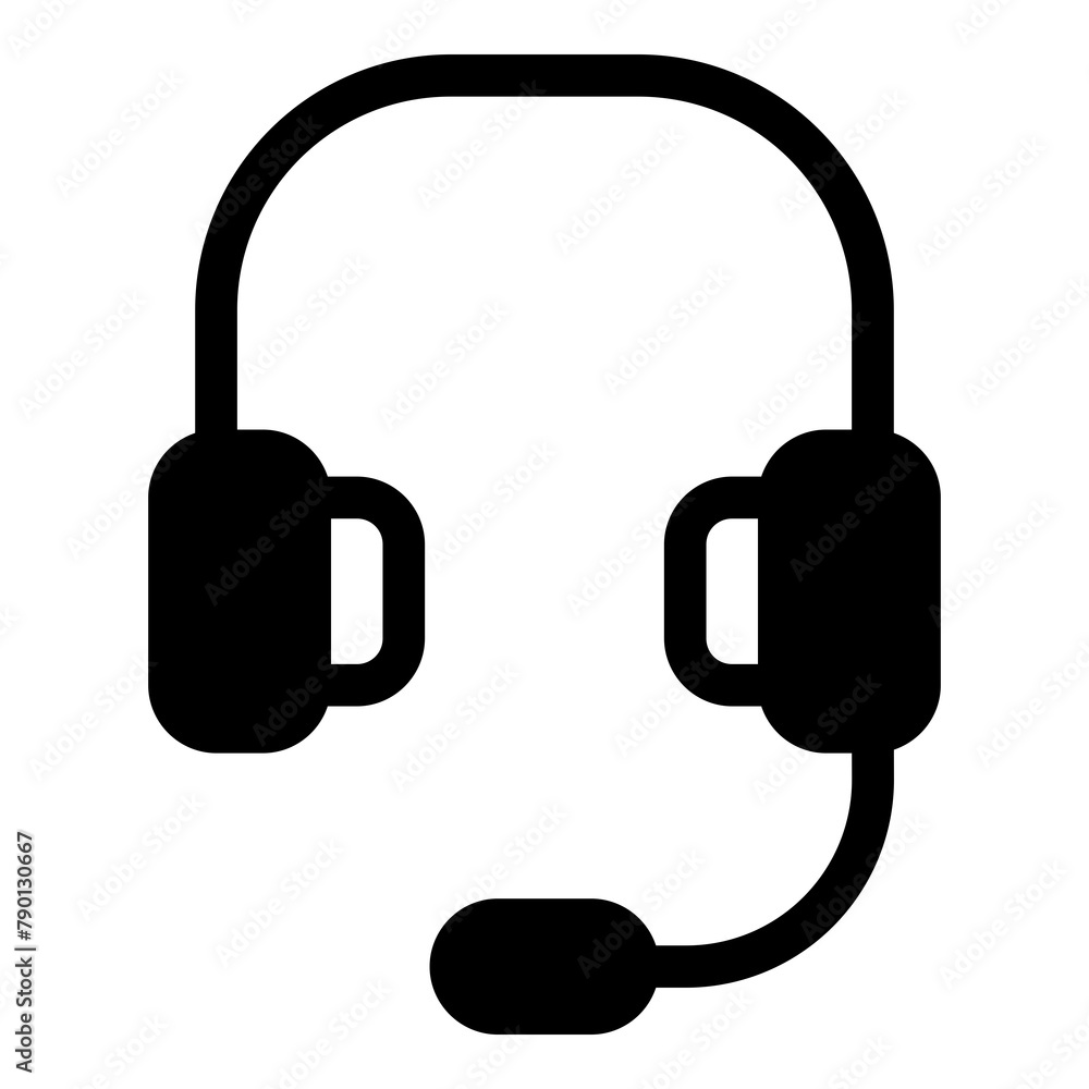 Headset icon for audio, support and customer service Headset icon for audio, support and customer service