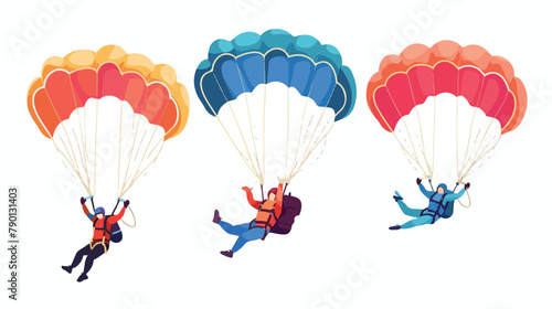 Flyer template of skydiving festival. Vertical ad ban