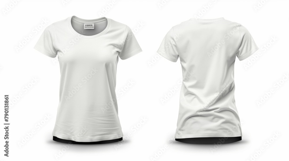 Fototapeta premium Template for a white women's t-shirt.