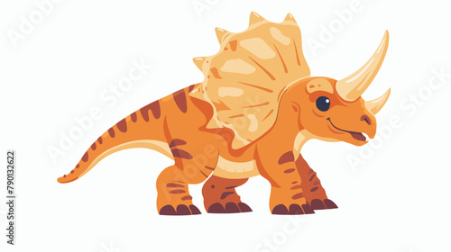 Funny dinosaur or triceratops and Wild And Free sloga © Aina
