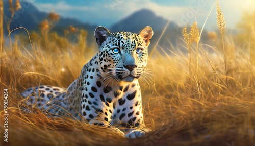 portrait of a leopard photo