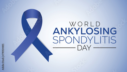 Ankylosing Spondylitis Day observed every year in May. Template for background, banner, card, poster with text inscription.