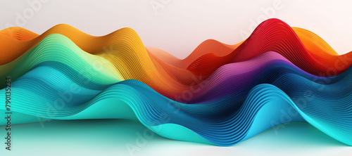colorful wave pattern, gradation 195