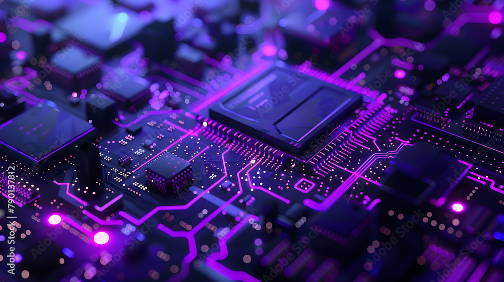 A virtual depiction of a logo illustrating internet protection. featuring aspects like motherboard traces and firewall symbols in purple LED lights on a midnight blue canvas. A virtual depiction of a logo illustrating internet protection. featuring aspects like motherboard traces and firewall symbols in purple LED lights on a midnight blue canvas.
