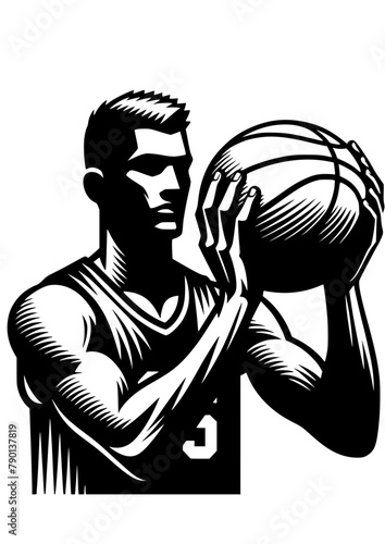 Basketball player SVG, Basketball player clipart, Basketball svg, Sports clipart, Basketball player silhouette
