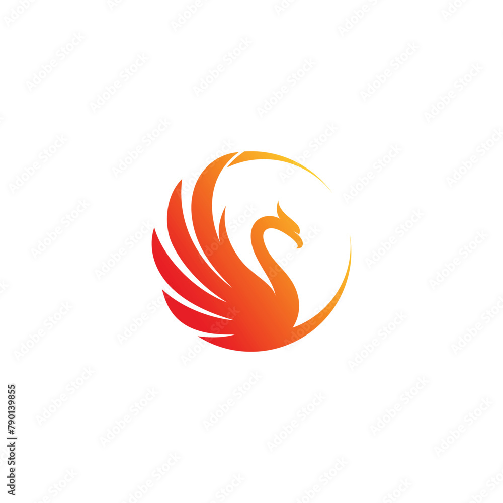 Phoenix Logo Firebird Eagle Logo Design Template Vector Illustration Phoenix Logo Firebird Eagle Logo Design Template Vector Illustration