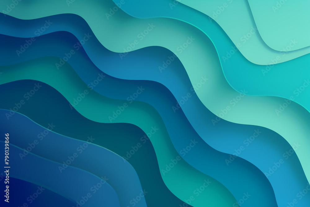 Abstract wavy background in mint and blue colors. Wallpaper, background. Abstract wavy background in mint and blue colors. Wallpaper, background.
