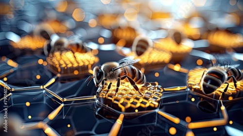 Honeycomb and efficient energy circuits mimicking natures design photo