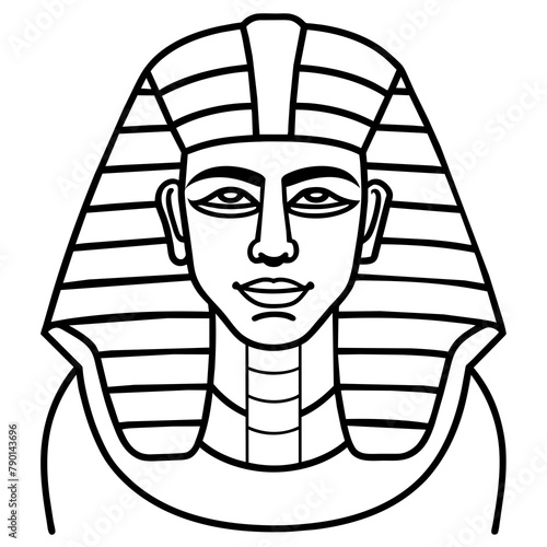 A golden-pharaoh-mask - Vector - Vector art - Vector illustration - Vector design - Latest Vector - Ultimate Vector - Premium Vector