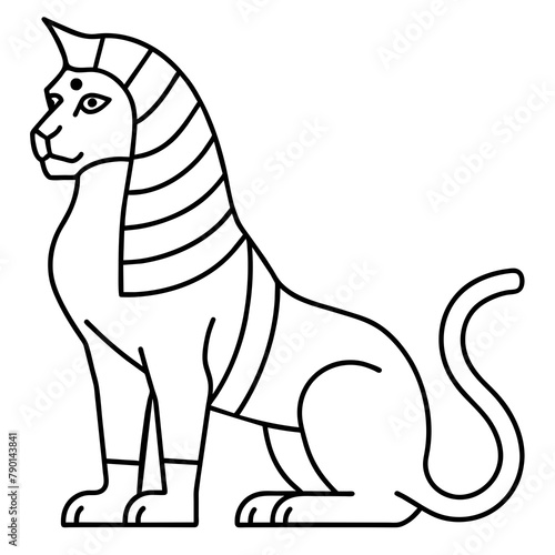 T-shirt Design Vector hieroglyphic sphinx silhouette - Vector - Vector art - Vector illustration - Vector design - Latest Vector - Ultimate Vector - Premium Vector