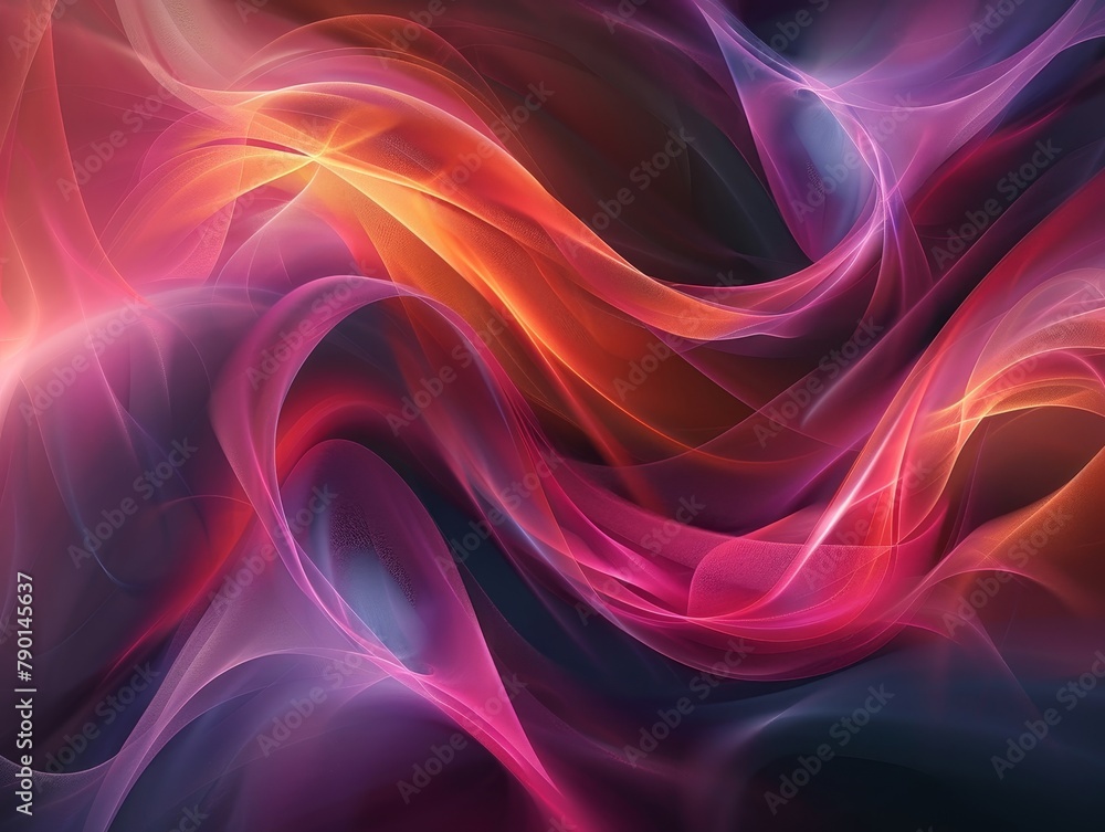 Fototapeta premium Colorful abstract background with smooth blurred shapes.