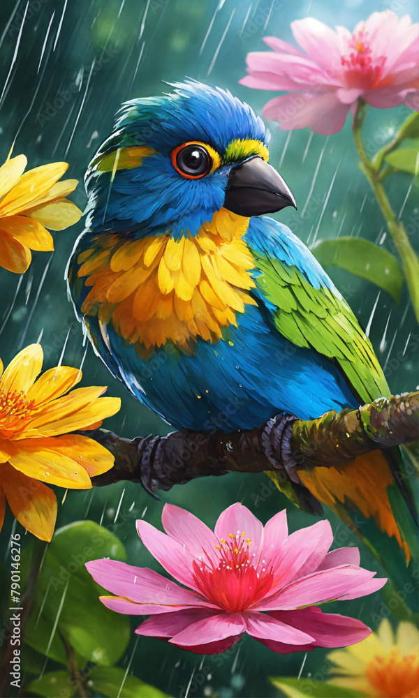 Obraz premium blue and yellow macaw