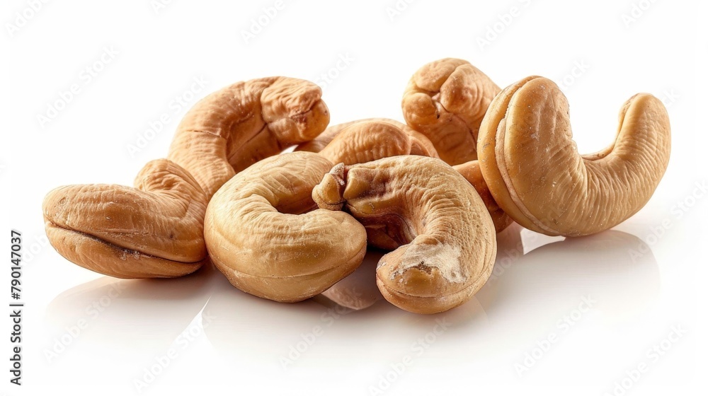 Cashews Piled on White Surface Cashews Piled on White Surface