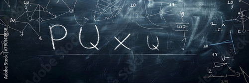 Mastering Quadratics: An In-depth Understanding of the PQ Formula on Chalkboard photo