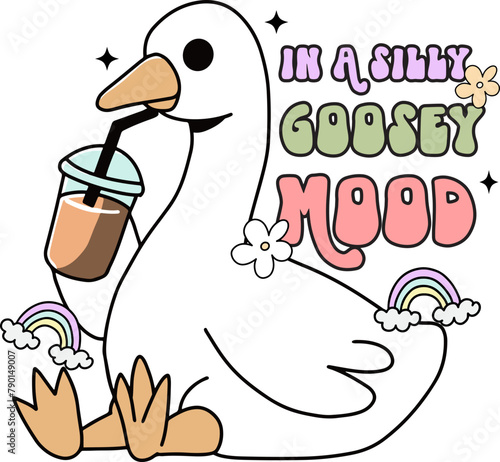 In a silly goose mood,Sarcasm,Adult humor,Sarcastic ,Woman gift,Quotes design for shirt .