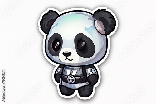 panda wearing armor Generative AI