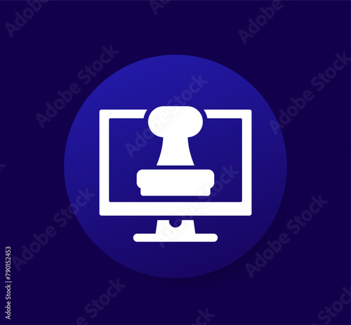 electronic stamp icon for web