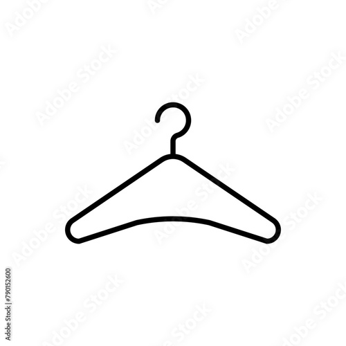 Clothes hanger outline icons, minimalist vector illustration ,simple transparent graphic element .Isolated on white background