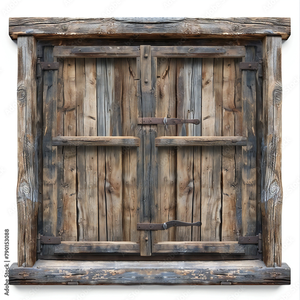 Very aged wooden window frame 