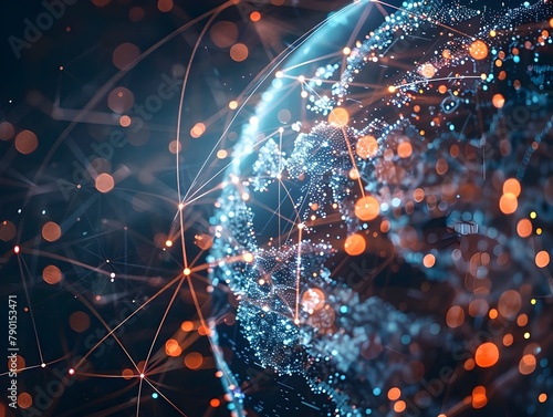 Futuristic Digital Globe Showcasing Global Connectivity and Technological Innovation