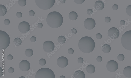 Seamless Circles Pattern. planet surface. gray background.
