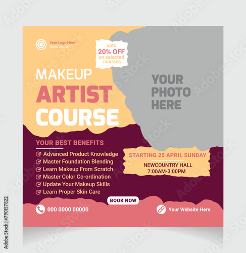 Makeup artist masterclass social media post