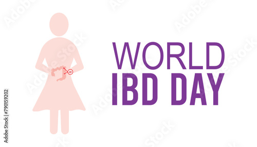 world IBD day observed every year in May. Template for background, banner, card, poster with text inscription.