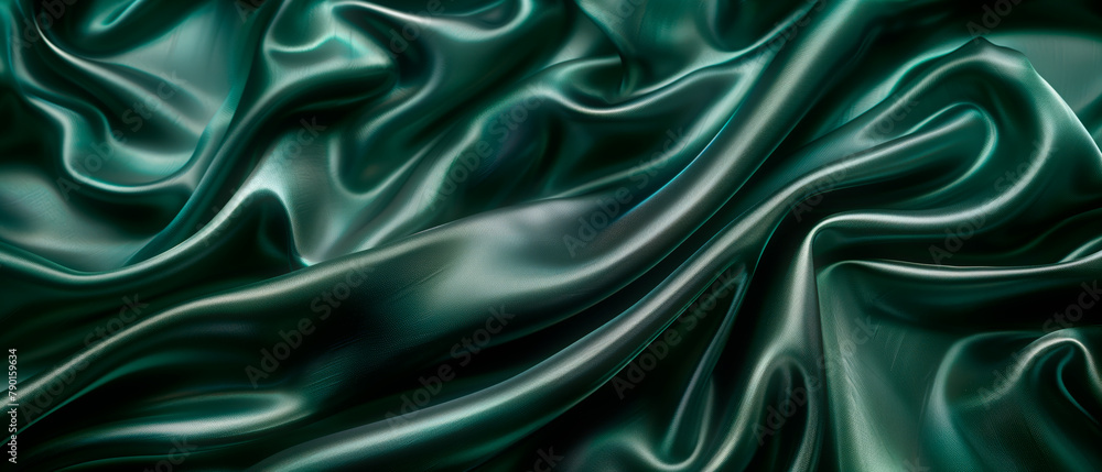 Shiny and silky emerald green fabric cloth for background. Shiny and silky emerald green fabric cloth for background.