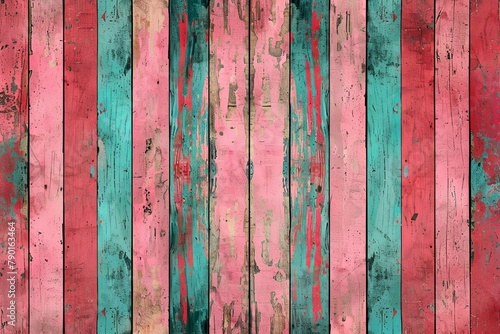 Vintage Weathered Wooden Planks Background