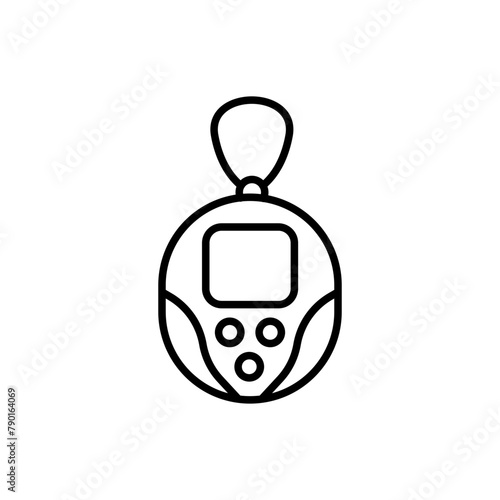 Tamagochi outline icons, minimalist vector illustration ,simple transparent graphic element .Isolated on white background photo