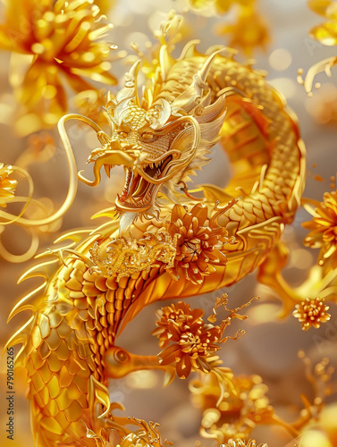 Chines golden dragon