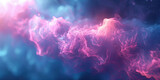 Abstract Pink and Blue Smoke Swirling in Dark Blue and Purple Background with Bright Light Center