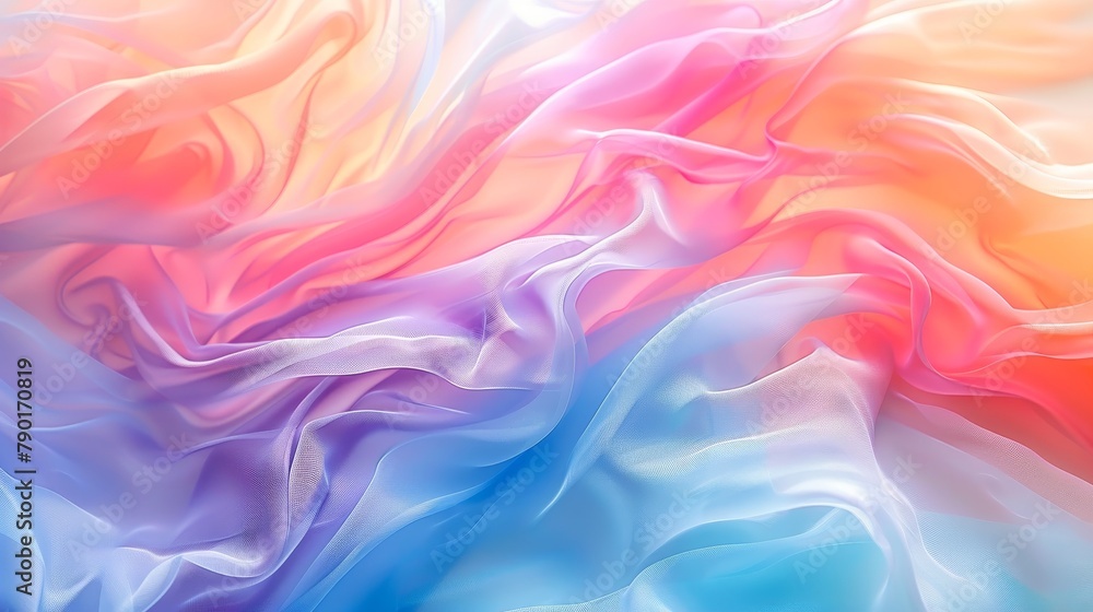 A colorful piece of fabric with a rainbow pattern. The colors are bright and vibrant, creating a cheerful and lively atmosphere A colorful piece of fabric with a rainbow pattern. The colors are bright and vibrant, creating a cheerful and lively atmosphere