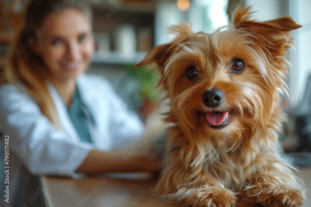 Yorkshire Terrier at the Vet's Office Yorkshire Terrier at the Vet's Office