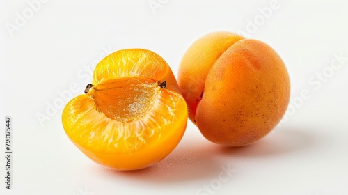 Two fruits on white table photo