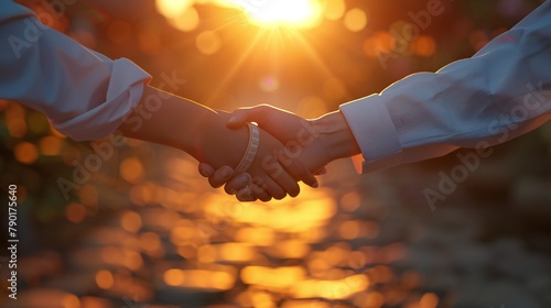 Scientists exchanging handshakes as a gesture of commitment to teamwork in medical research.