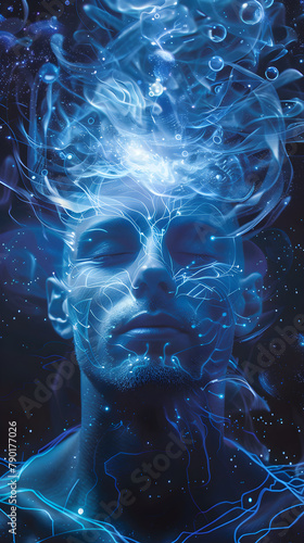 The Mind's Realms: A Striking Illustration of Exceptional Psionic Powers and Deep Meditation photo