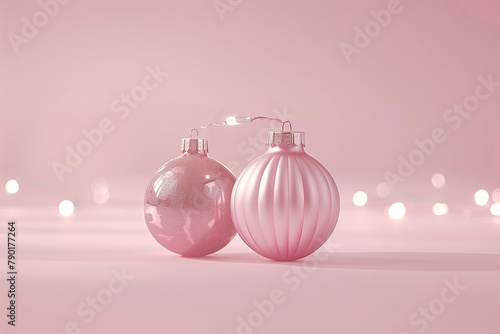pink christmas ornaments 