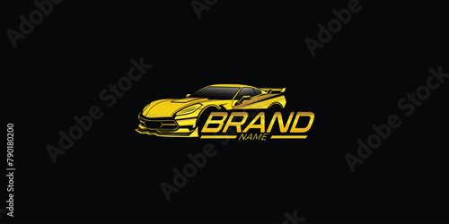 Corvette C7 ZR1 Sports Car Vector Logo