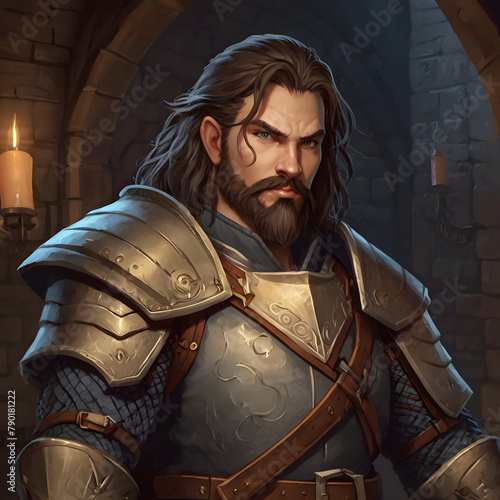 dungeon and dragon fantasy art character warrior  knight in armor