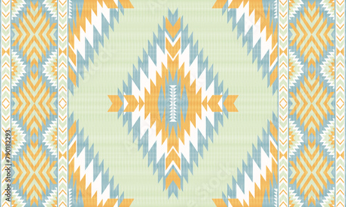 American tribal ethnic native pattern.Traditional Navajo,Aztec,Apache,Southwest and Mexican style fabric pattern.Abstract vector motifs pattern.For fabric,clothing,blanket,carpet,woven,wrap,decoration