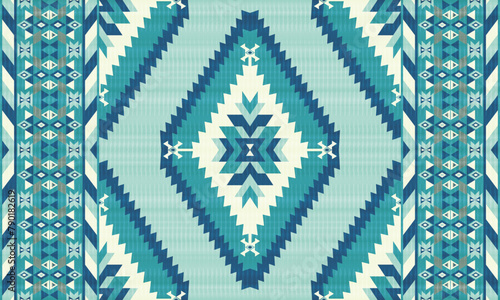 American tribal ethnic native pattern.Traditional Navajo,Aztec,Apache,Southwest and Mexican style fabric pattern.Abstract vector motifs pattern.For fabric,clothing,blanket,carpet,woven,wrap,decoration